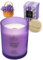 Lavendelkerze – 9,7 oz /275 g Lavendel-Duftkerze im violetten Glasgefäß mit Holzdeckel und knisterndem Holzdocht in einer luxuriösen Geschenkbox – sanft, ruhig und entspannend