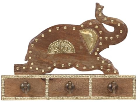 Boho Garderobenhaken Amrita handgefertigt aus Holz 18 cm handgemacht