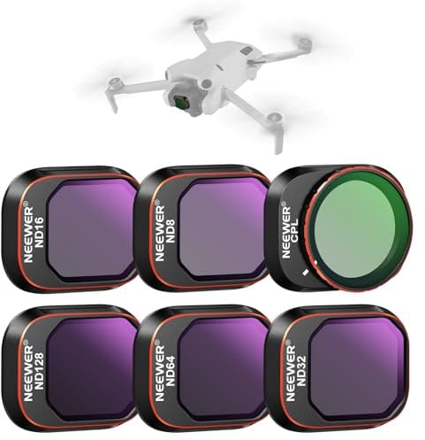 NEEWER Set di filtri ND CPL a scatto compatibile con DJI Mini 4 Pro, confezione da 6 filtro cpl e densità neutra ND8 ND16 ND32 ND64 ND128 con telaio ultra sottile in vetro HD rivestito Accessori Drone