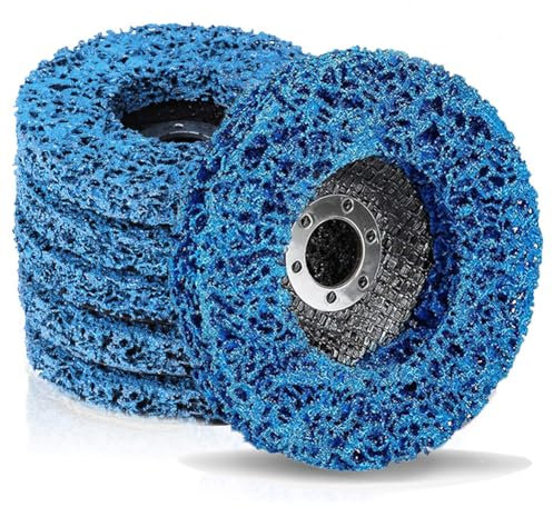 6PCS Strip Discs Stripping Wheel 125mm 5inch Durable Poly Paint Removal Disc For Angle Grinder Clean and Remove Paint Coating Rust Welds Oxidation (Blue)