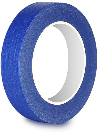 Rusoz Kreppband Blau Malerkrepp 20mm x 50m Abklebeband Maler Automotive Kreppband Leicht Abnehmbar Malerband Für Malerarbeiten, Renovierungen, Autolack-Maskierung
