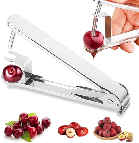Dénoyauteur à Cerises En Acier Inoxydable Outil De Dénoyauteur De Cerises Robuste Dénoyauteur Manuel Pour Enlever Les Olives, Les Cerises, Les Dattes Rouges (1 Pièce)