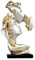 Tibeoyad Paar Figuren Statue Harz Küssen Liebhaber Skulptur Hochzeit Kreative Abstrakte Skulptur Desktop Moderne Kunst Figur für Home Office (Champagnerfarbe)