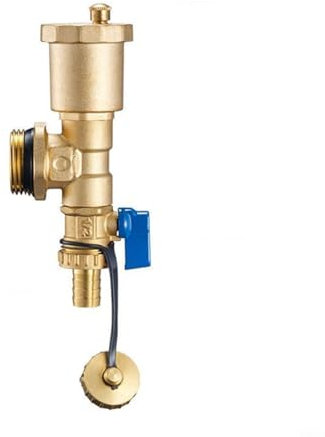 WIIYENA Collecteur de chauffage au sol automatique - Vanne de vidange entièrement en cuivre - Pour système de chauffage au sol - Bleu