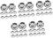 BESTOYARD 5sets Disc Set Mustard Bowls Ramekin Bowl Ketchup Sauce Bowl Flatware Tray Serving Bowl Small Steel Chutney Bowls Small Bowls Steel Round Sauce Dishes Spice Silver Stainless 10pcs*5