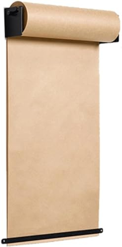 HynJGih Nachrichtentafel Kraftpapier Rolle Pinnwand-Papierrollenschneiderhalter for Hinterlassen von Nachrichten/Anzeigen von Menüs, einfach aufzuhängen(67cm/26.3in Wide)