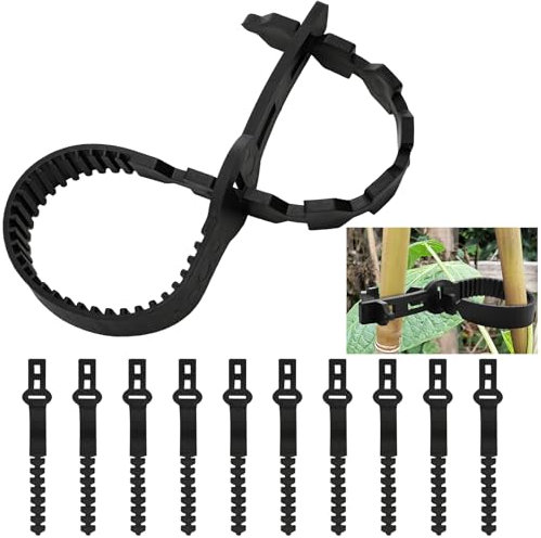 Coloch 10 Pieces Tree Stake Support Bands, Adjustable Tree Plant Ties Reusable Garden Trees Strap Durable Branch Rubber Ties Garden Stake Connectors for Cable Plant, Young Tree