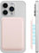 LYQNIHOB 1 Stk, Magnetic Wallet für Handy, Magnetisches Handy Wallet aus veganem Leder, mit rutschfestem Silikon und magnetischem Kartenhalter, RFID-Schutz, Magnetische Geldbörse für iPhone, Graurosa