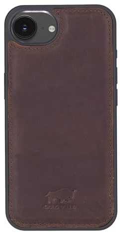 Solo Pelle Lederhülle für das iPhone 16e in 6.1 Zoll Stanford Case Leder Hülle Ledertasche Backcover aus echtem Leder geeignet für MagSafe Zubehör (Vintage Braun)