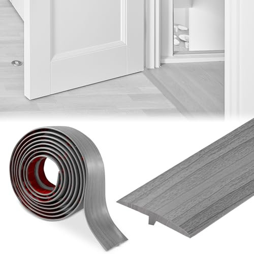 Profilo di transizione autoadesivo, profilo a T, PVC listello di transizione 5 x 300 cm, per porte e pavimenti di collegamento di piastrelle in laminato