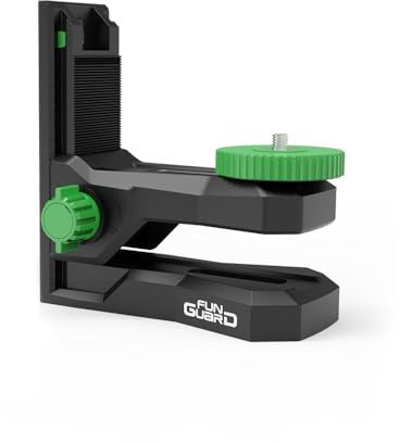 Funguard Soporte para Laser Level, Base de 360°, rosca exterior de 1/4-20 | Soporte para ajuste de precisión, para láser de líneas cruzadas, pie magnético giratorio multifunción, ajuste de altura