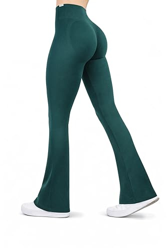 SMILODOX Schlaghose Damen - Sportleggings Aylin Scrunch - Slim Fit, Booty Push Konturen, Blickdicht Push-Up Yogahose, Seamless Fitnessleggings für Workout, Gym, Yoga, Laufen und Alltag