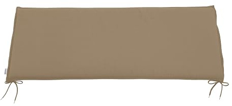 Doppler Life 1x Bankauflage für 2er Sitzbank, Polster 120 x 45 x 4 cm | Bequemes Kissen für Gartenbank, 4cm dickes Sitzpolster mit Bindebändern, 100% Polyester, Made in Europa