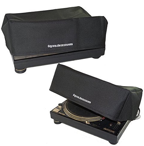 TECHNICS - Copertura antipolvere per giradischi SL-1200/SL-1210 e Pioneer PLX-1000, impermeabile, antistatico, tessuto di alta qualità, colore: nero DigitalDeckCovers