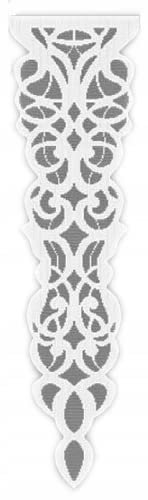 HomeDekorator® Temida Vorhänge Panel - Schiebevorhänge Gemacht aus Jacquard Stoff - Klassisch Deko Wohnzimmer - Flächenvorhang Perfekt für EIN Zimmer, Schlafzimmer, Küche (30 x 90 cm, Weiß)