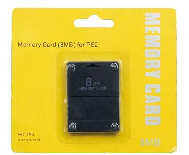 Assecure 8MB memory card black for PS2 Sony Playstation 2 console Slim PS2 Re.