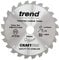 Trend Wood Mitre Saw Blade, 216mm Diameter, 30mm Bore, 24 Teeth, 2.6mm Kerf, -5° Hook, TCT, Coarse Finish, CSB/CC21624