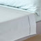 HOMESCAPES Bio-Bettlaken hellblau 240x275 cm, Satin-Betttuch ohne Gummizug, Haustuch aus 100% Bio-Baumwolle