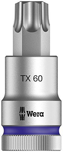 Wera 05003838001 8767 C HF TORX Embouts à douille TORX HF Zyklop à emmanchement 1/2 avec fonction de retenue, TX 60 x 60 mm, Violet