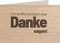 myZirbe Holzkarte - EINFACH DANKE SAGEN - 100% handmade in Österreich - Postkarte, Geschenkkarte, Grußkarte, Klappkarte, Karte, Einladung, Holzart:Eiche