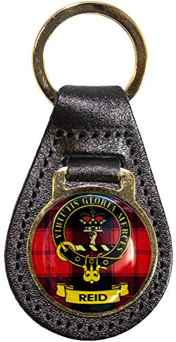 I LUV LTD Leather Key Fob Scottish Clan Crest Reid Scottish Made