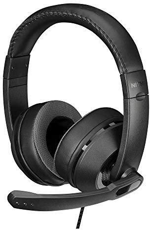 NITHO NX100S Casque de Jeu Stéréo avec Microphone Pliable, Casque d'écoute avec Conducteur de 40 mm et Connecteur Mini-Jack de 3.5 mm, Compatible avec PC/PS4/PS5/Switch/Xbox One/Xbox Series X/S