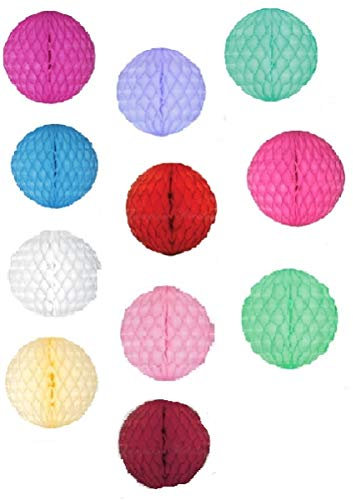 wertheim-deko 5 Wabenbälle Wabenball Honeycomb 10 cm Hochzeit Geburtstag Farbe Mint