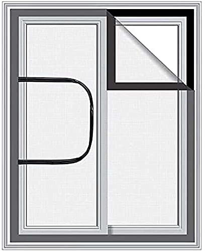 DUCHEN NEW Window Protection for Cat Protection Net Mesh with Zipper,Fly Screen Self-Adhesive Netting Anti-Mosquito Insect,Cut To Size
