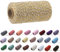 100 Yards/2mm Farbiges Baumwollseil Handwerk Strickseil für Geschenkverpackungen Handwerk (Gold und Beige)