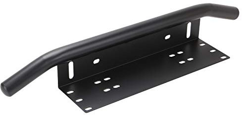 Trintion License Plate Mounting Bracket LED Light Bar Front Holder Universal License Plate Mounting Bracket Front Bar Bumper for Off Road Light Bar(Black)