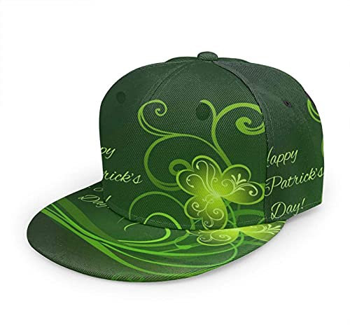 Oaieltj Unisex Baseball Cap Herren Damen Einstellbare Snapback Trucker Hat Mode Hip-Hop Baseball Cap, St. Patricks Day Kleeblätter, One size