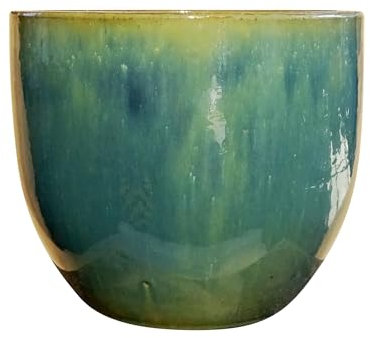 TucanoHamburg Blumentopf, Modell Eiertopf Jade, grün 22x20cm, frostfest
