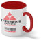 Cyberdyne Systems ART By Dune Inspired By Terminator Weiße Kaffeetasse Mug mit roten Felgen und Griff