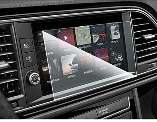 KARYLAX Displayschutz aus Glas, flexibel, 100 % transparent, passend für Seat Leon 5F 2018 Media System Plus 8 Zoll