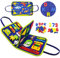 Goujfol Activity Board Montessori Spielzeug, Busy Board für Kinder, Schuhe Binden Lernen Kleinkinder Motorikbrett, Lernen Feinmotorik Brett und Grundleben Baby