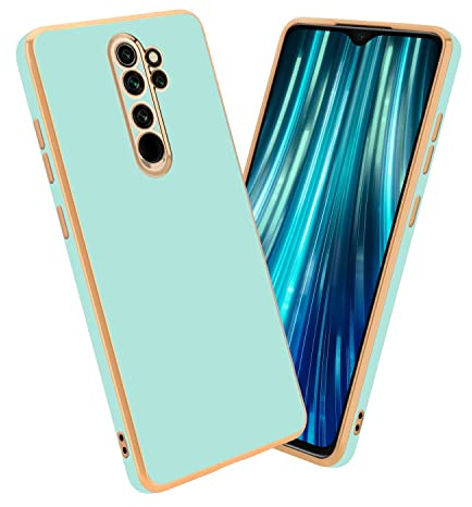 Cadorabo Hülle kompatibel mit Xiaomi RedMi Note 8 PRO Schutzhülle TPU Silikon Case Liquid Design mit Kameraschutz Slim Kratzfest Gummi mit Rundumschutz Case Hülle für Xiaomi RedMi Note 8 PRO in Grün