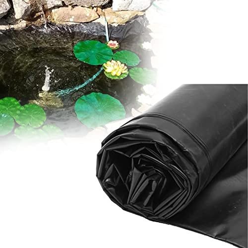 JIONET Wassergartenteichfolie HDPE-Tuch Fisch Landschaftsbaufolie Teichfolie Werkzeugmembran Fischteich Schneiden wasserdichte Plane for Bäche Brunnen Garten (Color : 9.8ft, Size : 32.8ft)