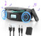 FELEMAN amélioré Lecteur CD Portable 2 en 1 et Haut-Parleur Bluetooth, Lecteur CD Boombox Rechargeable pour Voiture/Maison avec télécommande, Radio FM