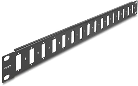 DeLOCK 19? Panel für Adapter mit Schraubanschluss 16 Port schwarz