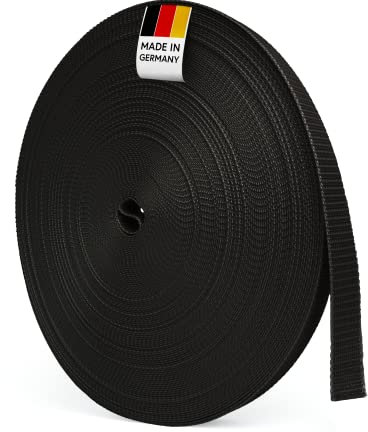 BAUHELD® Sangle de volet roulant de 50 m - 14 mm, 18 mm, 20 mm, 23 mm - Fabriquée en Allemagne - Convient pour volets roulants sur portes et fenêtres - Haute résistance à la déchirure et stabilité UV