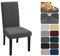 XINEAGE Coprisedie con Schienale 2 Pezzi, Elasticizzato Copertura della Sedia, Copertura Fodera, Banchetto Sedia Sedile Slipcover Cerimonia di Nozze Posate da (2 Pezzi, Grigio Scuro)