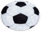 rugsx Kinderteppich JUNIOR 51553.802 Kreis Fußball, für Kinder, Anti-Rutsch - schwarz/weiß 80 cm