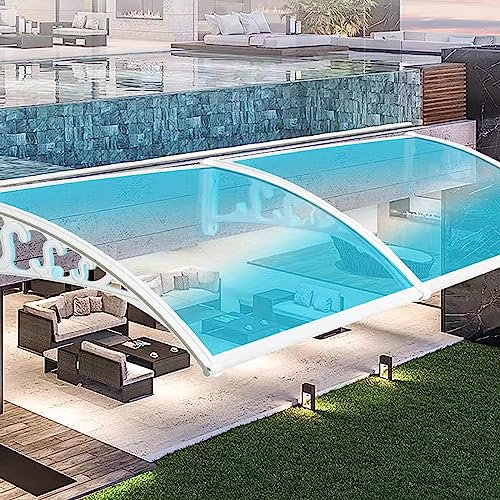 Türvordach,Vordach Haustür Überdachung,Modernes Design Pultvordach Überdachung,Schlagfest Vordach für Eingangstür Schutz Gegen Regen und UV-Strahlen,für Balkon Fenster Haus (120x230cm/47 x91)