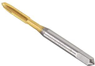 CoCud Tarauds à Vis Cannelés Spirale Métrique M3 x 0.5 Filetage, Taraud à Filetage Hélicoïdal Titanium Revêtu Haute Vitesse Acier 6542 - (Pour Taraudage Perçage Machine) 1 Pcs