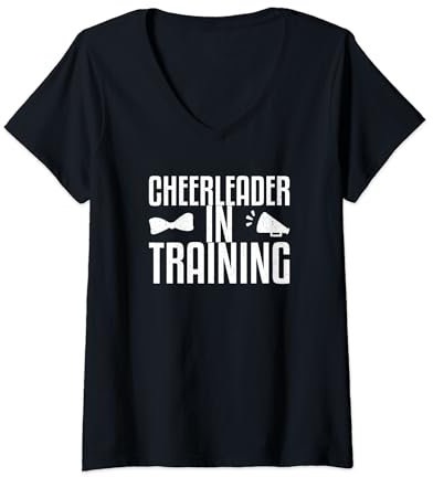 Cheerleading Sport Jubel Lernen Cheerleader im Training T-Shirt mit V-Ausschnitt