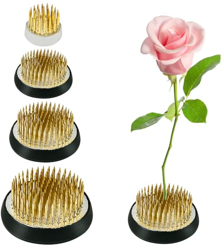 4 Pezzi Ikebana Kenzan, Rotonda Flower Ffrog, Acciaio Inossidabile Perno Disposizione Fiori, Disposizione dei Fiori Pin, Rana Fiore Adatto per Giardino Negozio Fiori Sala tè Soggiorno (23/34/40/50mm)
