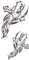 BeyondTattoos Kreuz mit Rosenkranz Temporäres Tattoo Schwarz Wasserfest 20 x 12 cm Religiöses Tattoo für alle Altersgruppen