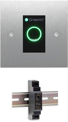 GreenKi Fingerprint & Kartenscanner/Türschloss + 12V DC DINRail-Netzteil