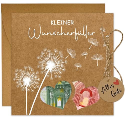 JOYEASE Wunscherfüller Geldgeschenke Verpackung mit Umschlägen Karte, Geldgeschenke Geburtstag, Wunscherfüller Gutschein Geburtstagskarte Geldgeschenke