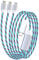 Opligevo 3.3FT Colorful Led USB C Multi Charging Cable 3A Fast Charging, 3 in 1 (Type C/Micro USB/IP) for Samsung S23 S22 S21, iPhone 14 13, iPad Pro